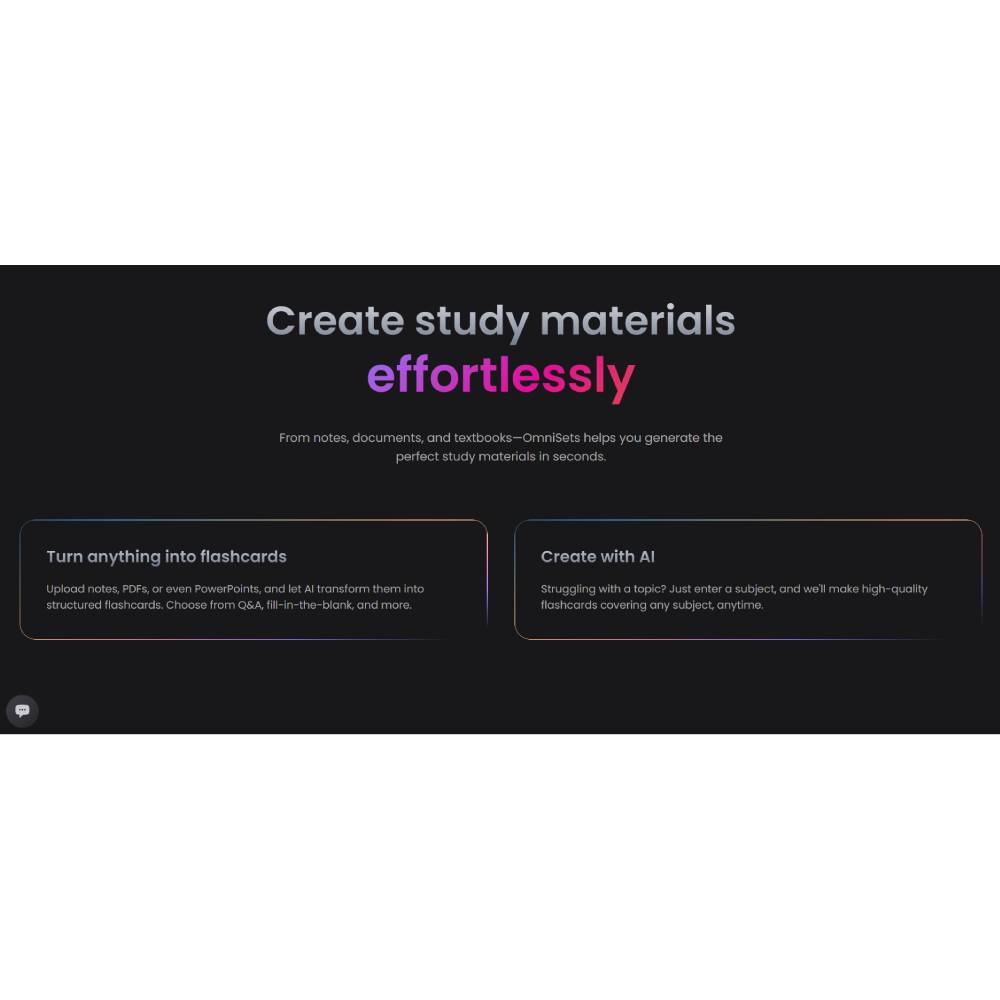 OmniSets — AI Flashcard and Study Deck Generator for Smarter Learning