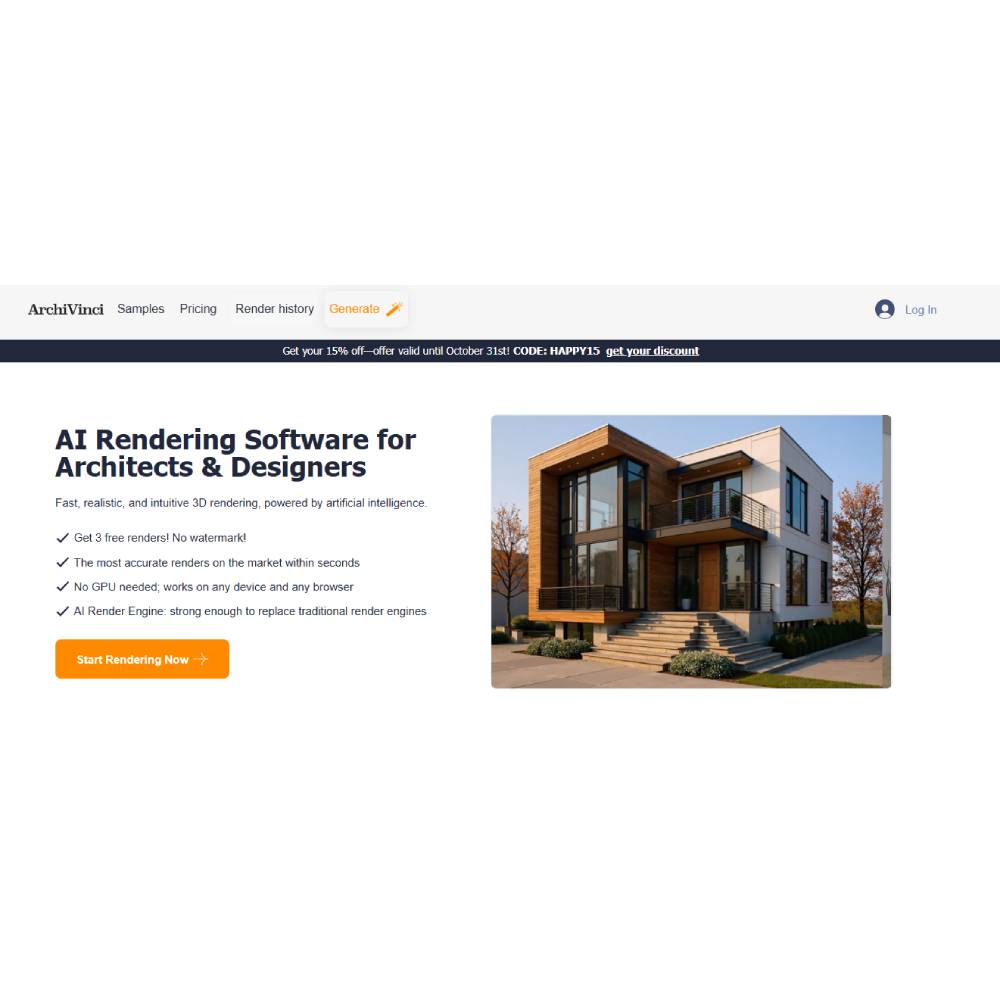 ArchiVinci – All-in-One AI Platform for Architecture, Interiors & Rendering