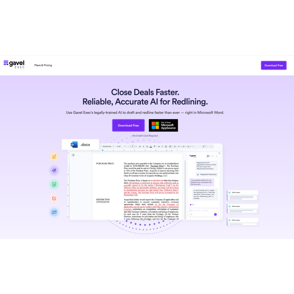 Gavel Exec – AI Legal Assistant for Contract Drafting & Negotiation