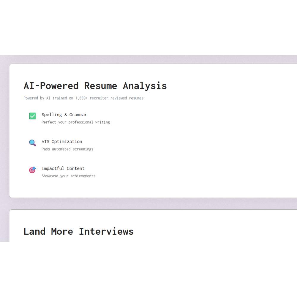 Resume Checker — AI Resume Review and ATS Optimisation Platform
