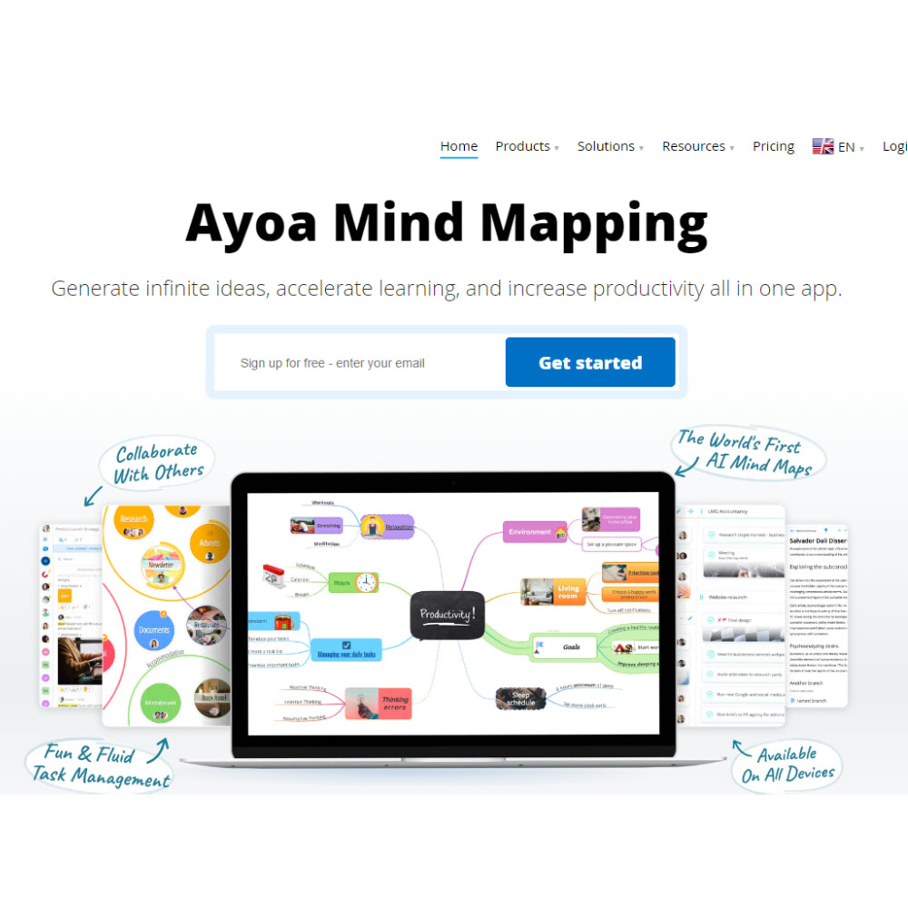 Ayoa – AI-Powered Mind Mapping & Productivity Platform