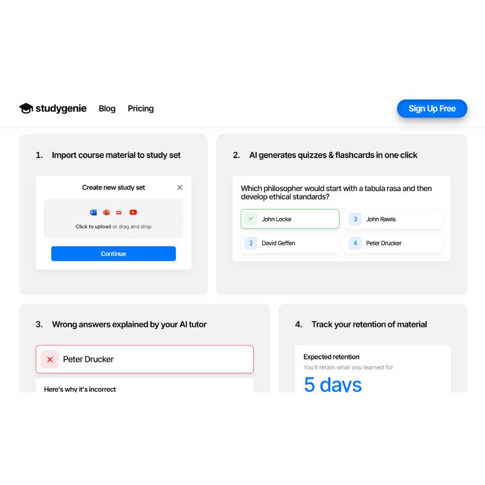 Studygenie — AI Flashcard and Quiz Generator for Rapid Study Preparation