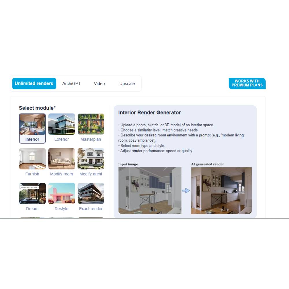 ArchiVinci – All-in-One AI Platform for Architecture, Interiors & Rendering