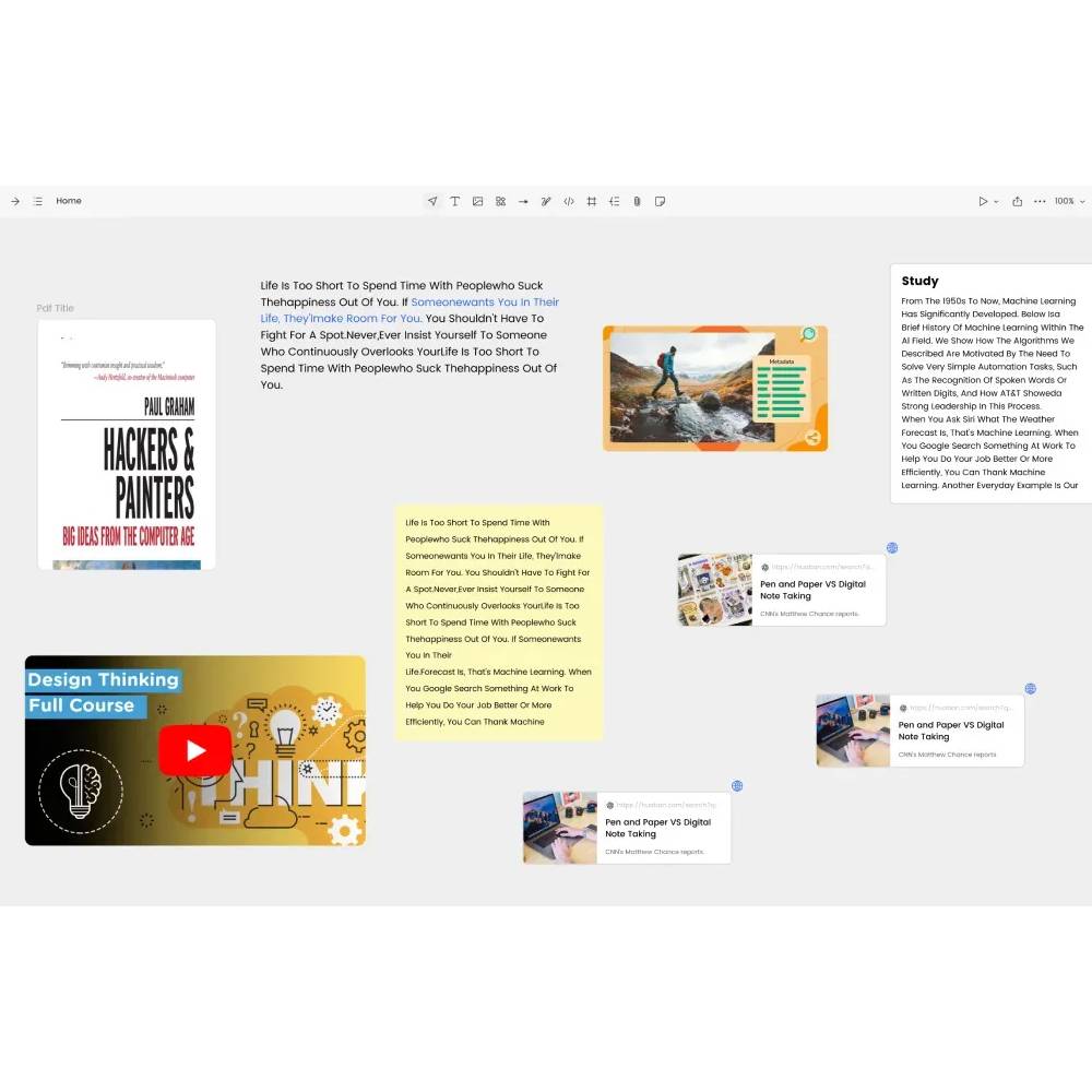 Noteey — Visual Note Taking and Knowledge Canvas