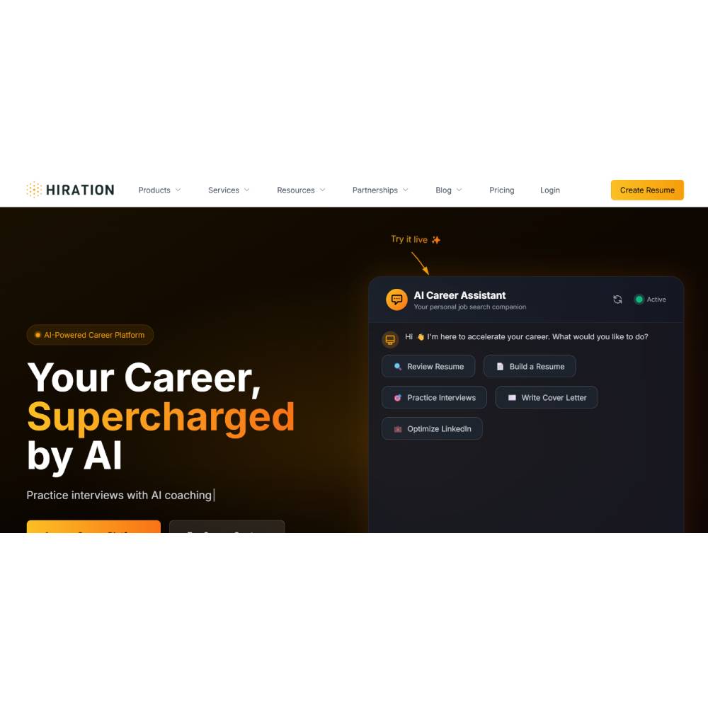 Hiration — AI Resume Builder and Career Assistant