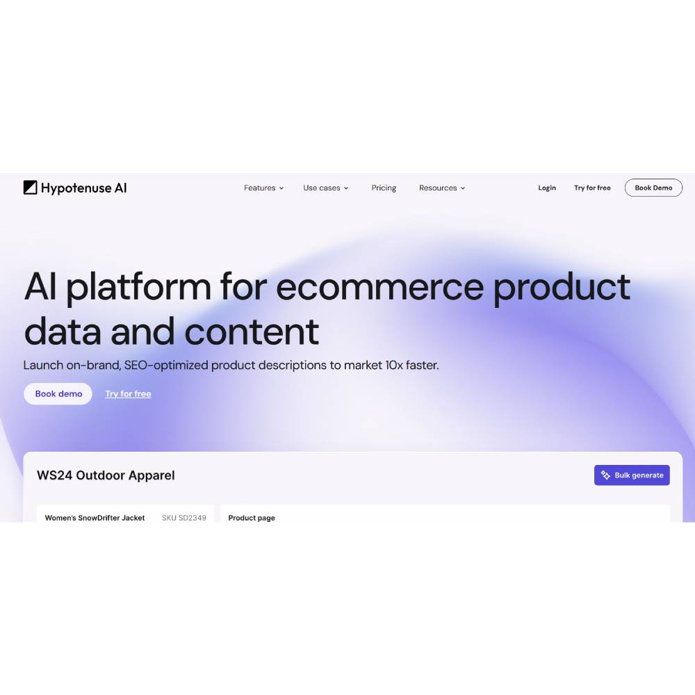 Hypotenuse AI – AI-Powered E-commerce Content & Data Automation