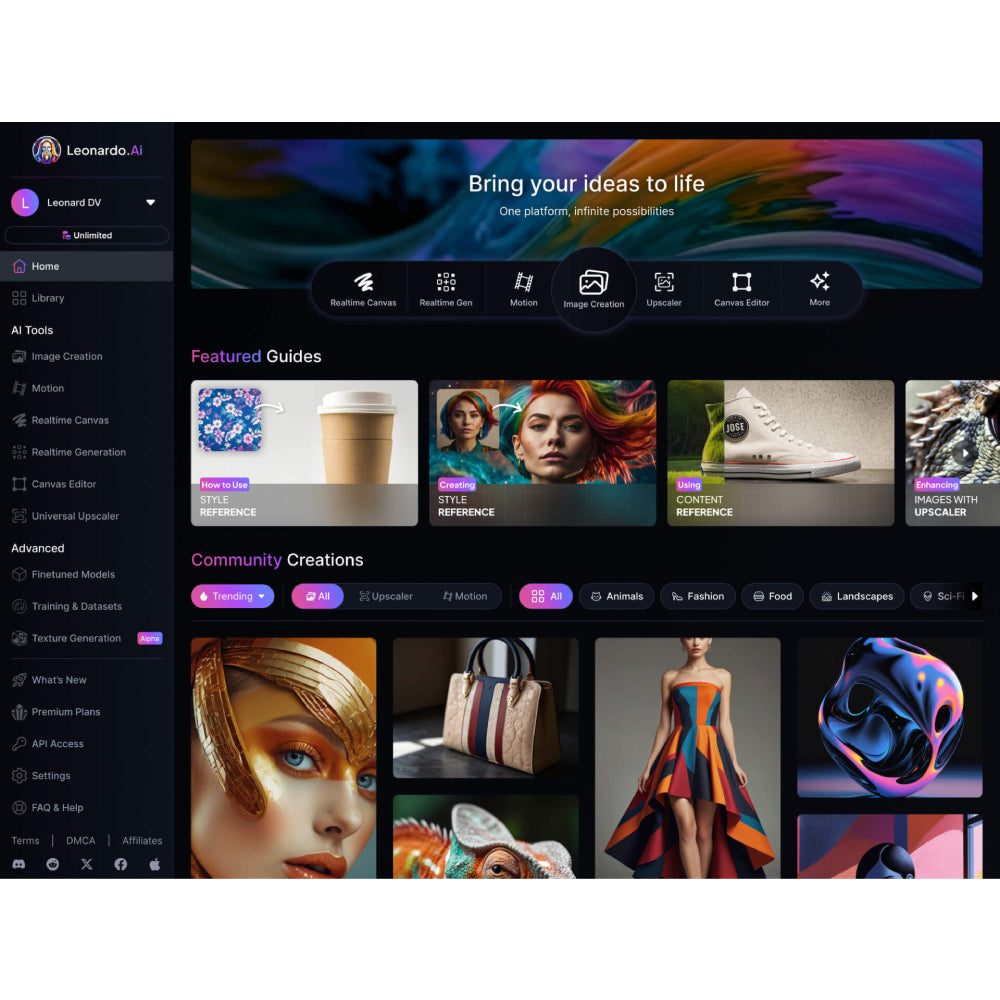 Leonardo.AI – AI-Powered Image & Video Generation Platform