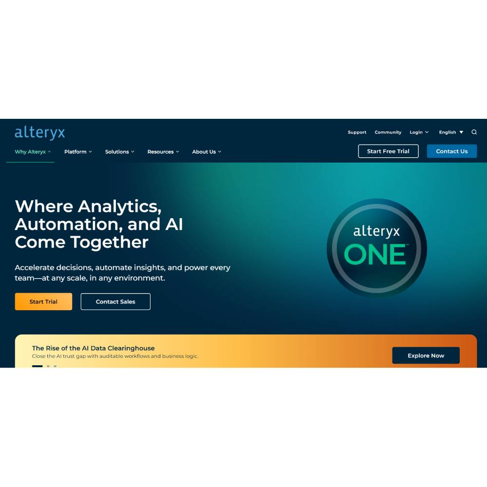 Alteryx — AI Data Analytics and Workflow Automation Platform