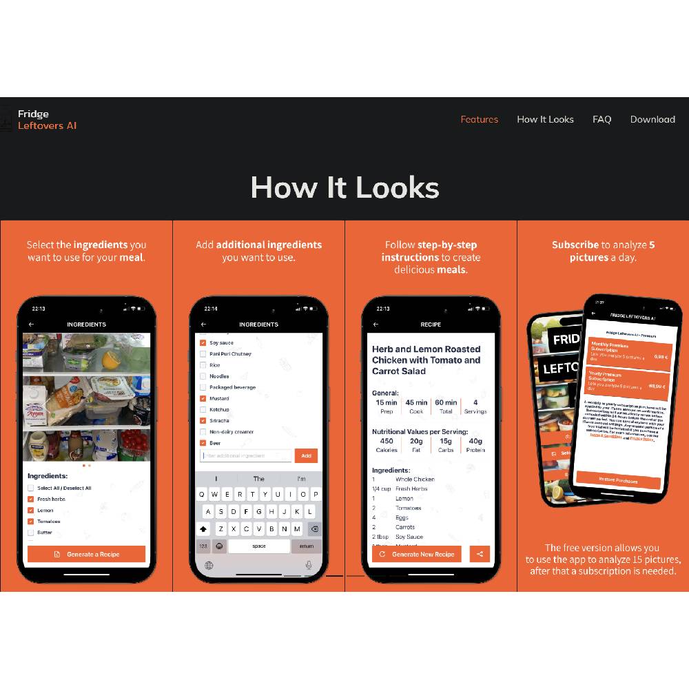 FridgeLeftovers AI — Smart AI Powered Recipe Generator from Your Fridge Ingredients