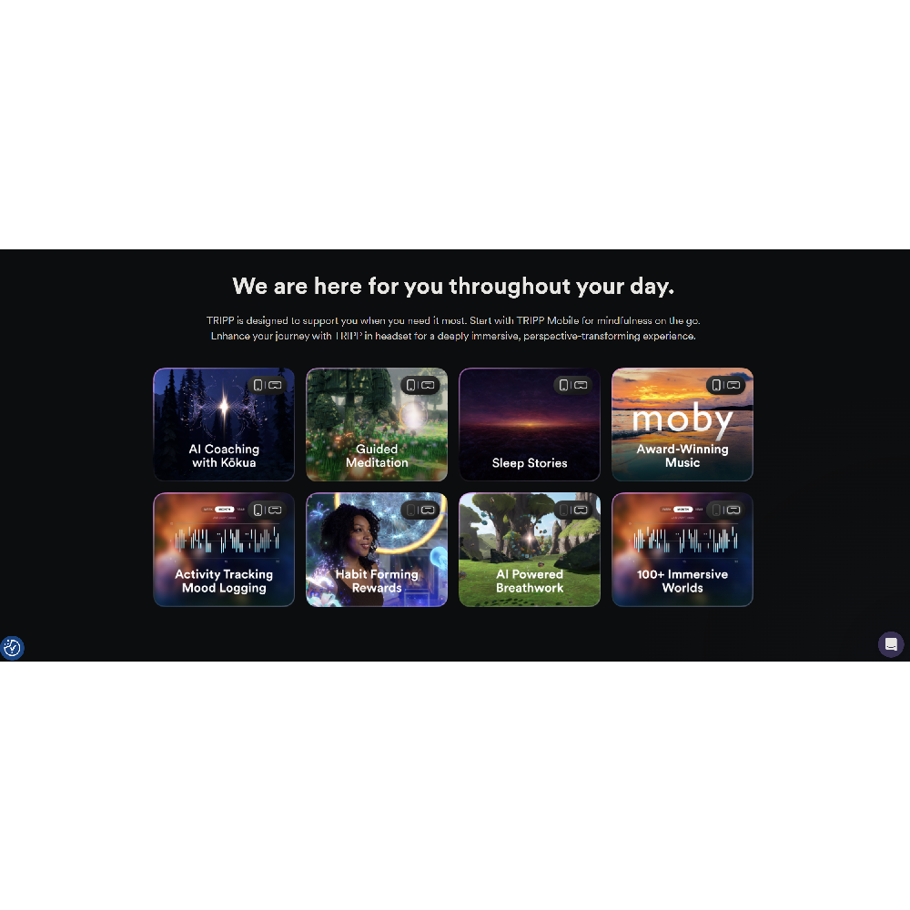 TRIPP: AI Powered Immersive Mindfulness and Mental Wellness Platform