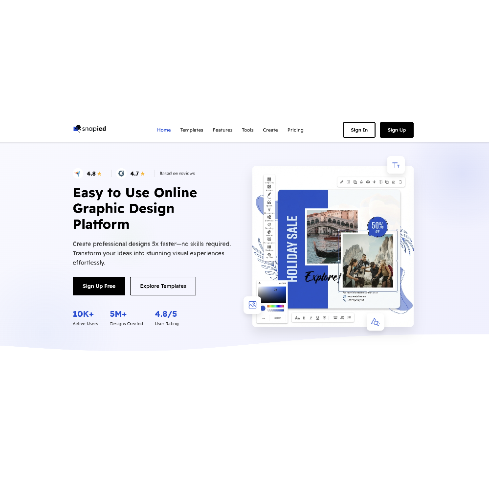 Snapied — AI Powered Visual Design and Content Creation Platform