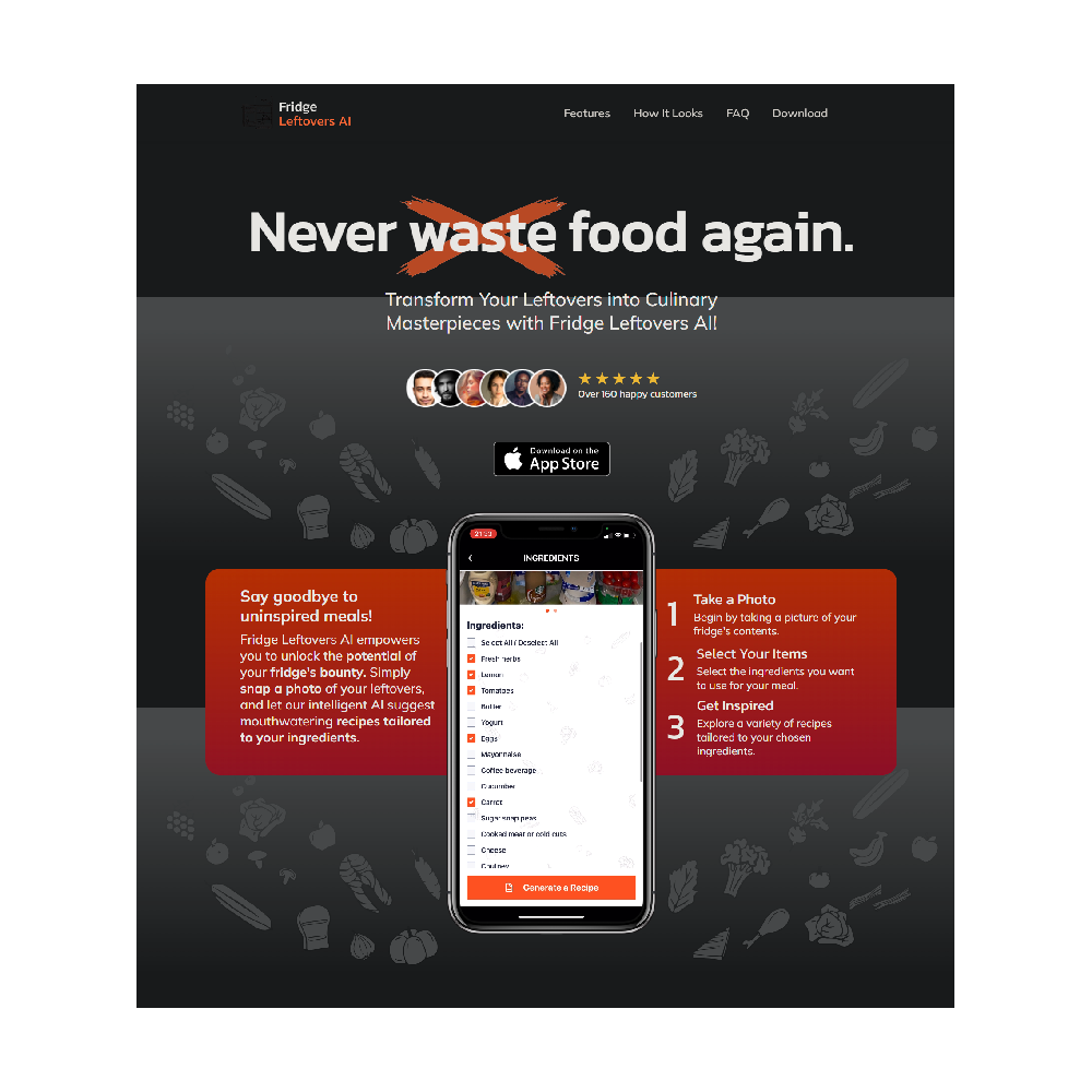 FridgeLeftovers AI — Smart AI Powered Recipe Generator from Your Fridge Ingredients