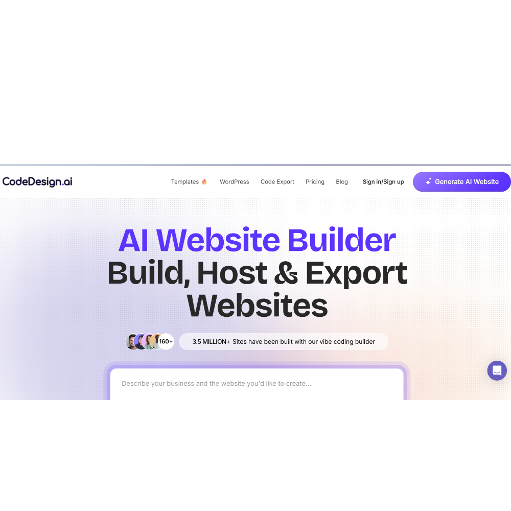 Code Design AI- AI Tool for Creating Websites