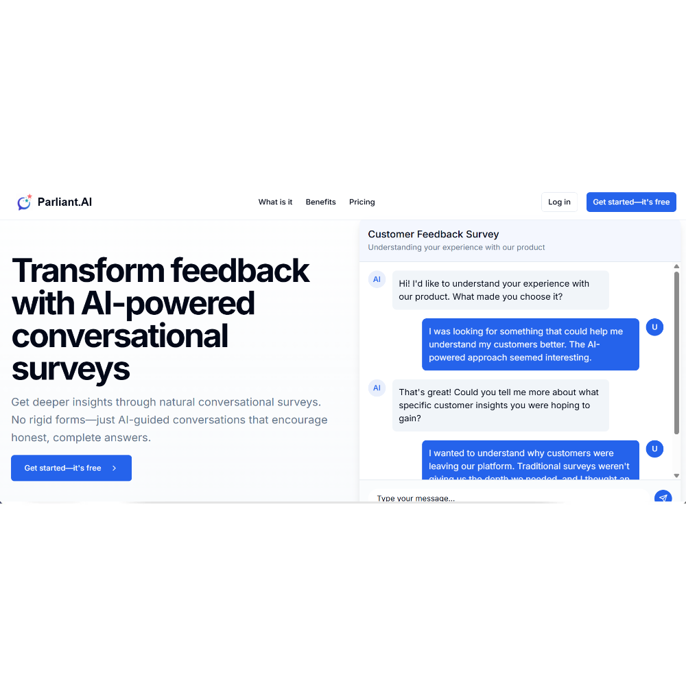 Parliant.ai - AI Customer Feedback