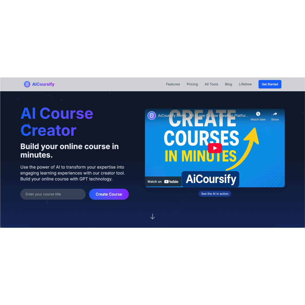 AiCoursify – AI-Powered Course Creation & eLearning Platform