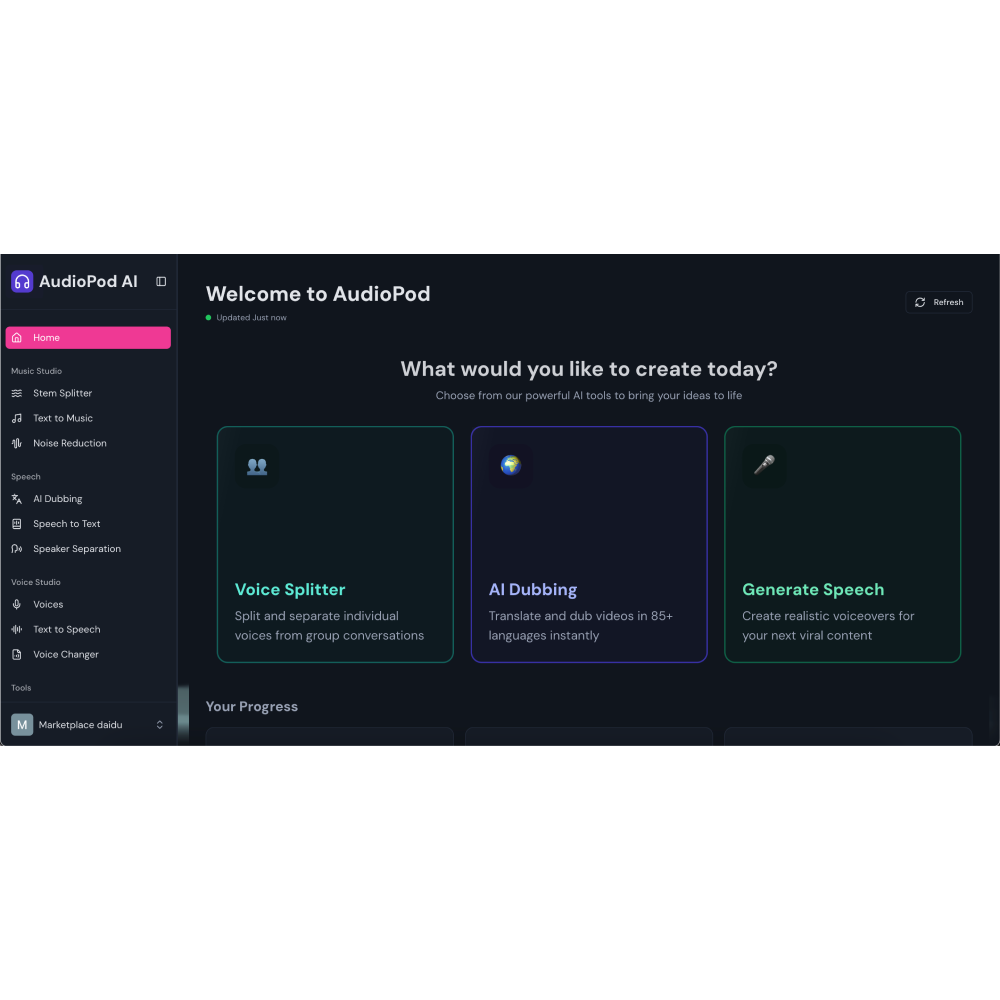 AudioPod AI – Advanced AI Audio Processing & Voice Tools