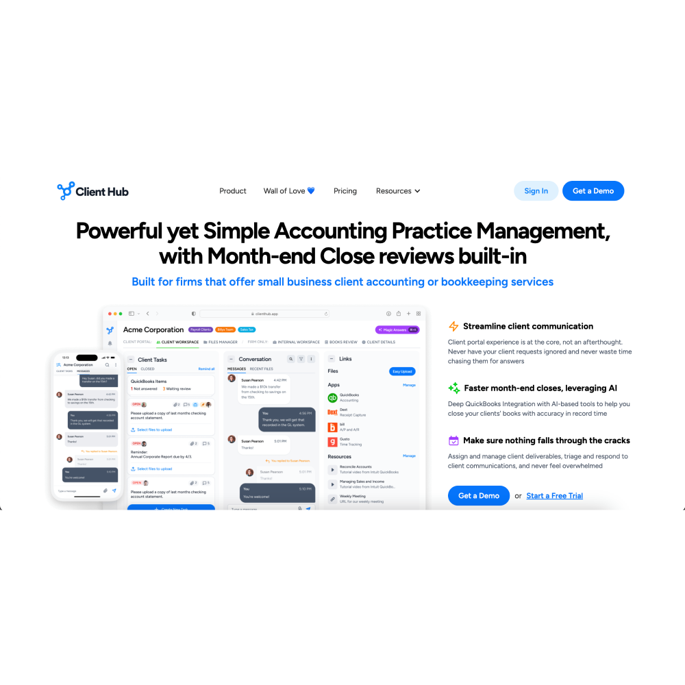 Client Hub – AI Accounting & Client Management Platform