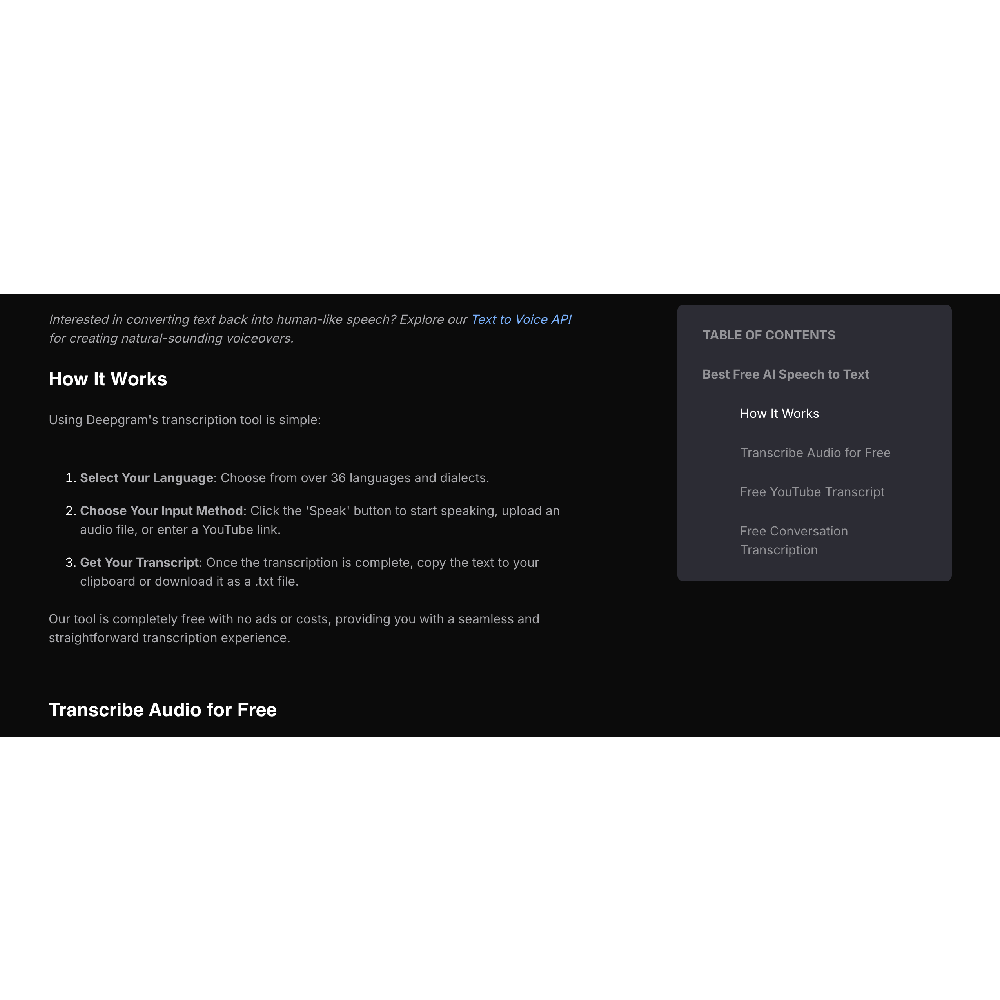 Deepgram – AI Transcription Tool for Accurate Speech-to-Text