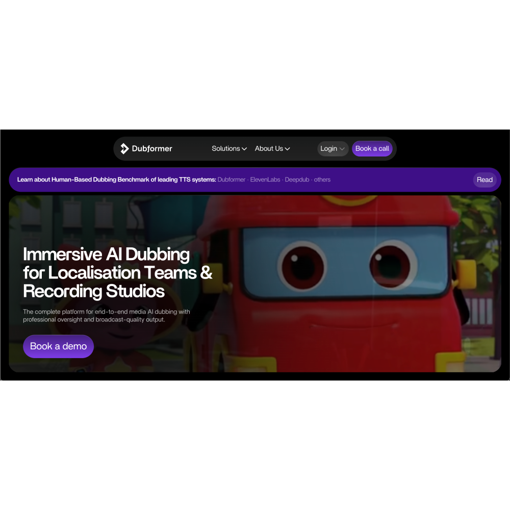 Dubformer – AI Dubbing & Voice-Over for Multilingual Media