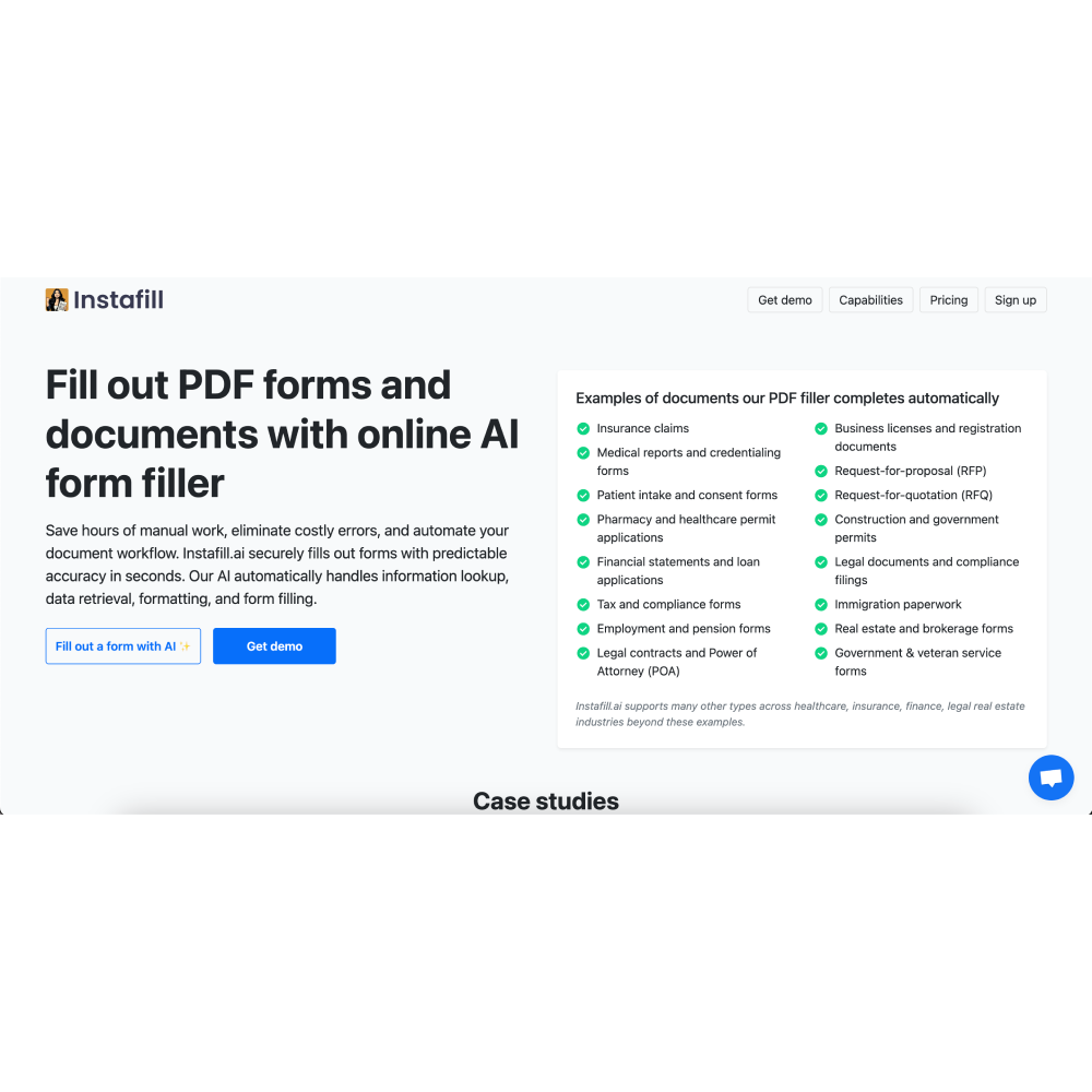 Instafill – AI-Powered PDF & Form Automation