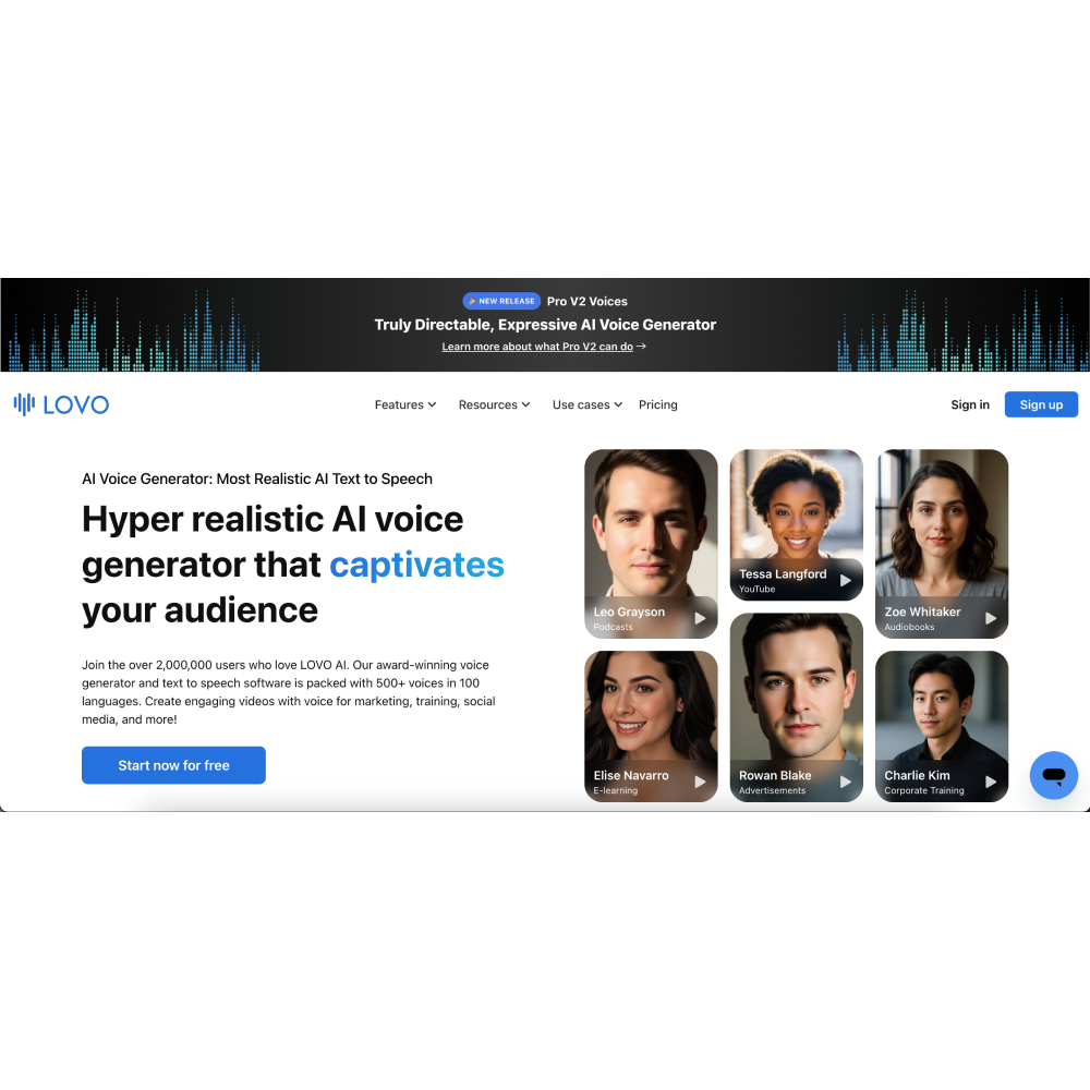 LOVO AI – Ultra-Realistic AI Voice Generator & Text-to-Speech Platform