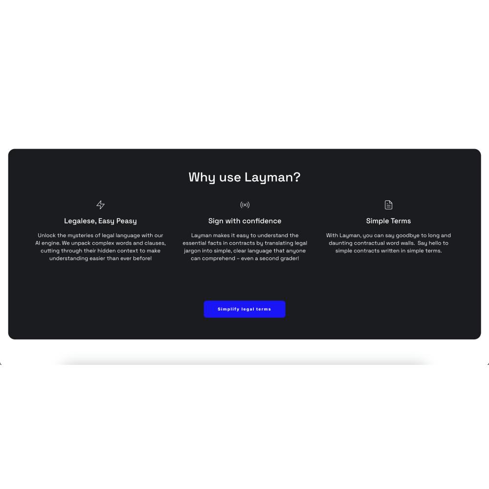 Layman Law – AI Legal Assistant for Simplified Legal Guidance