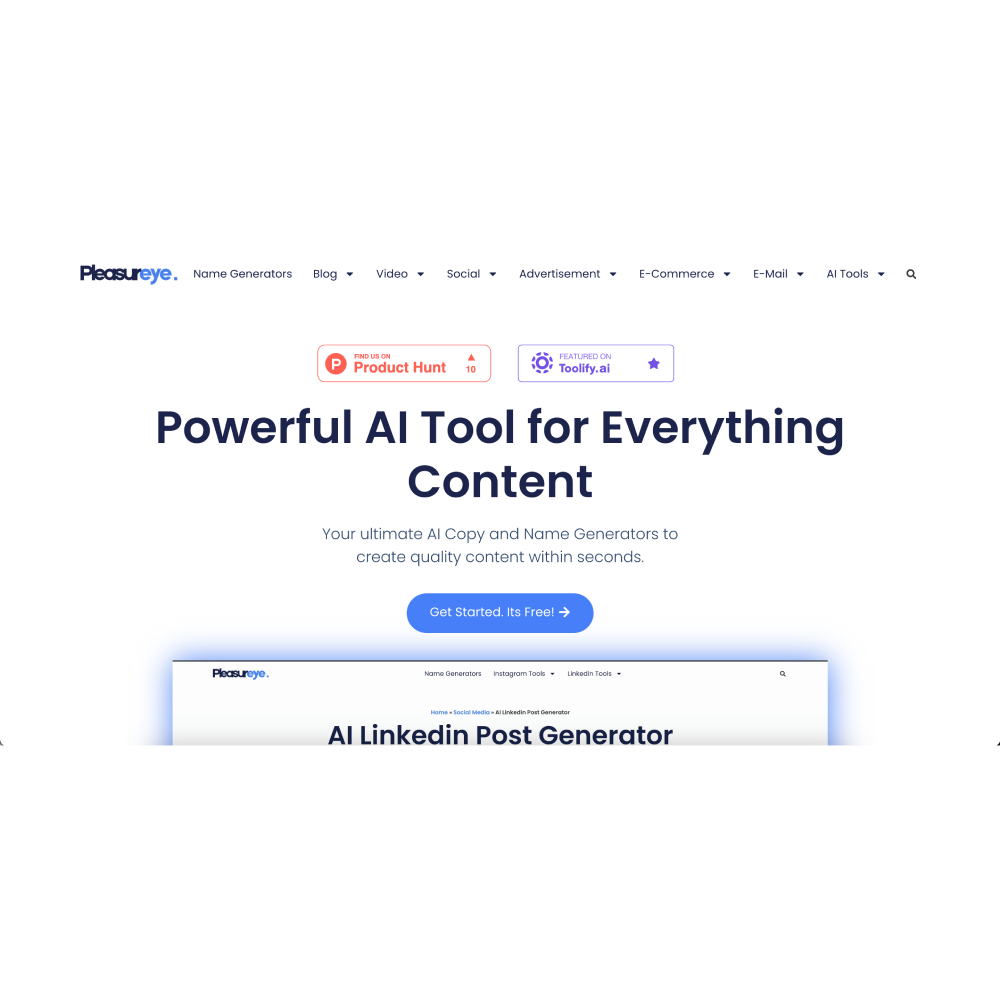 Pleasureye – AI Content & Name Generation Made Easy
