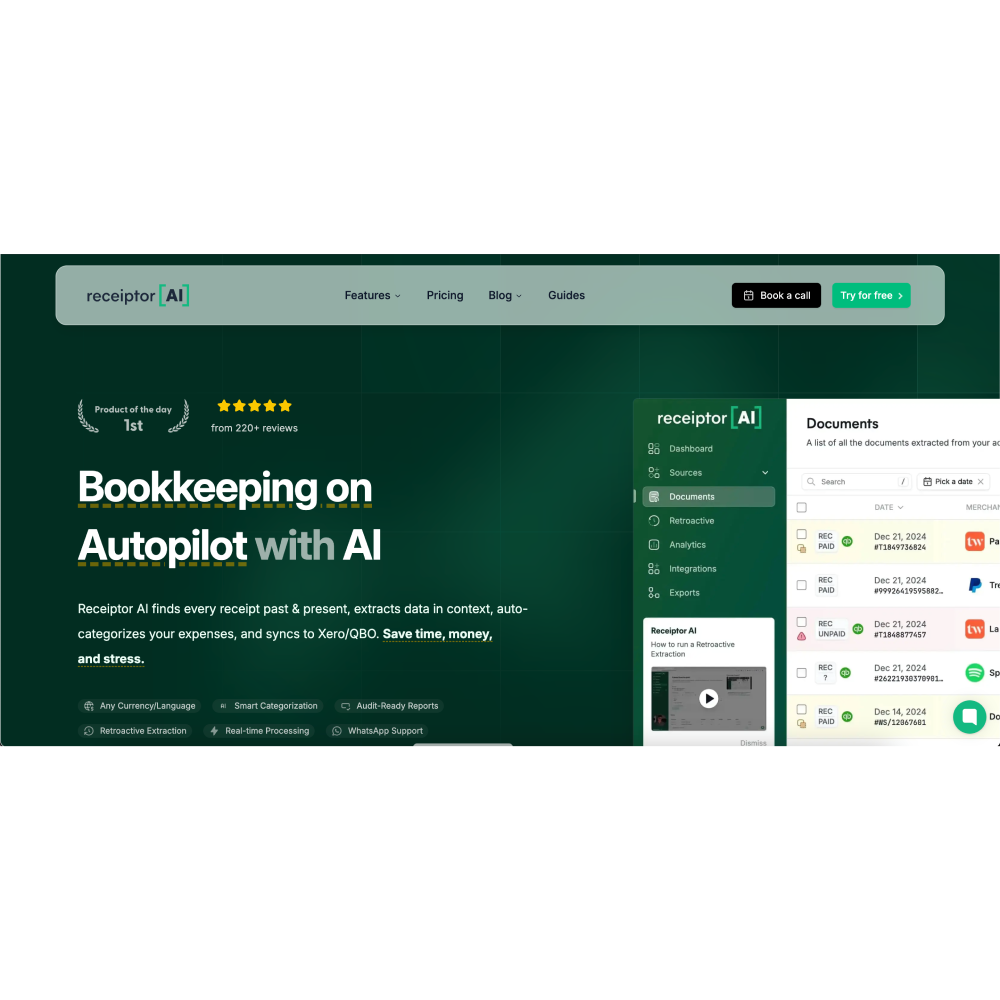 Receiptor AI – Automated Bookkeeping & Expense Management