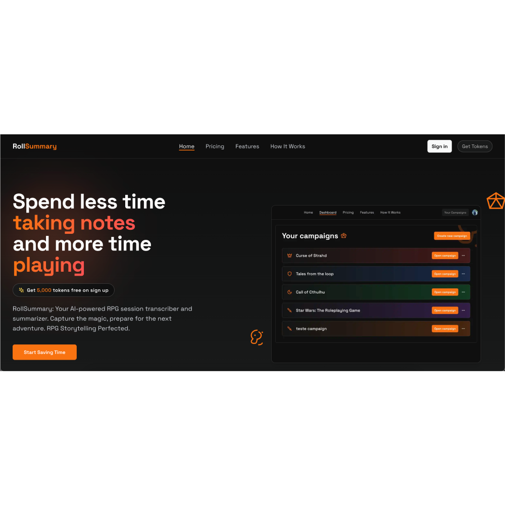 RollSummary – AI-Powered RPG Session Transcription & Summaries
