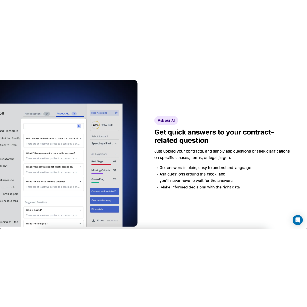 SpeedLegal – AI Contract Review & Legal Automation Tool