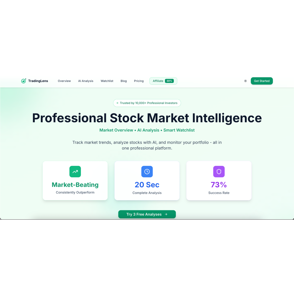 TradingLens – AI-Driven Stock Market Analysis & Investment Research
