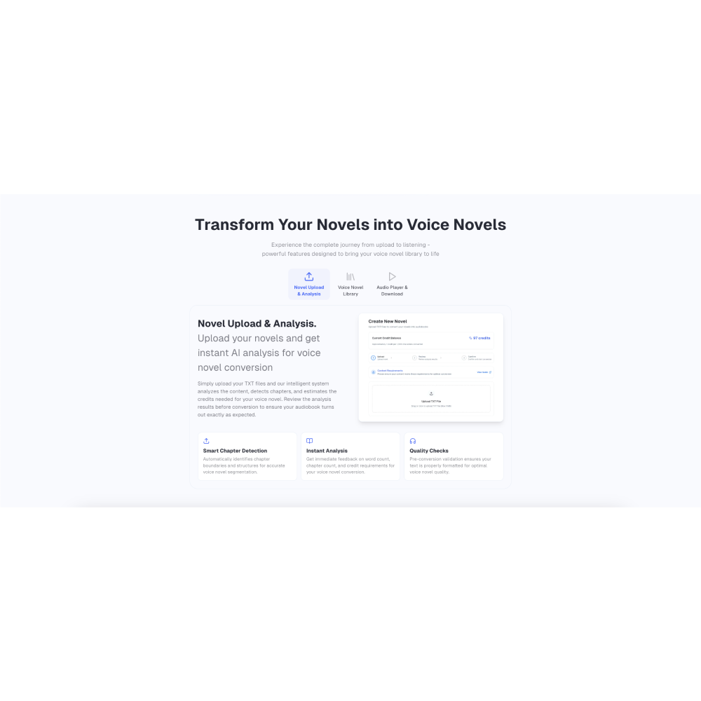 VoiceNovel – AI Text-to-Speech for Immersive Voice-Novel Experiences