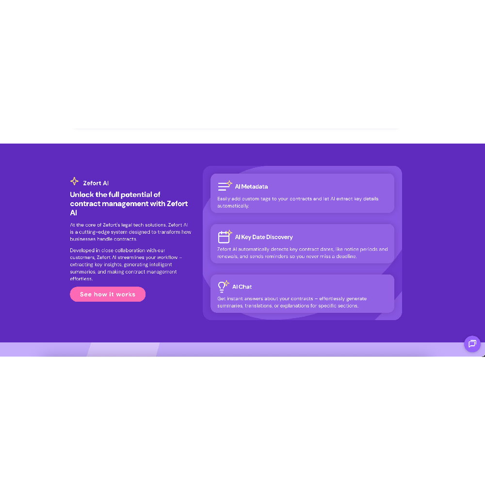 Zefort – AI-Powered Contract Management & Insights