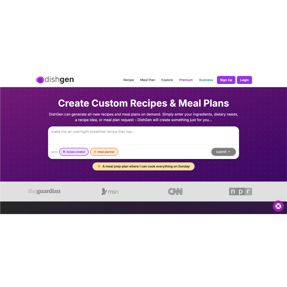 DishGen – AI-Powered Recipe Generator & Meal Planning Assistant