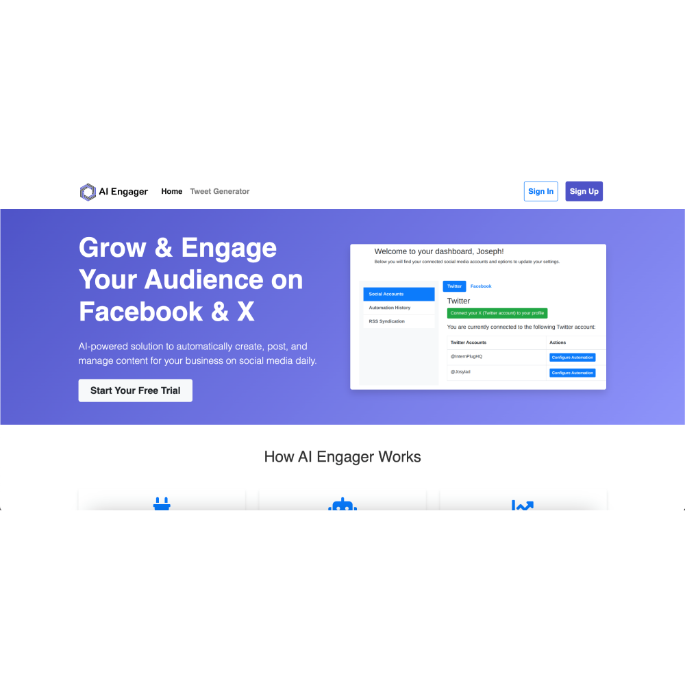 AI Engager – AI-Powered Social Media Marketing Made Easy