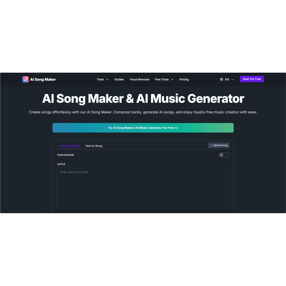 AI Song Maker – AI-Powered Music & Song Generation Tool