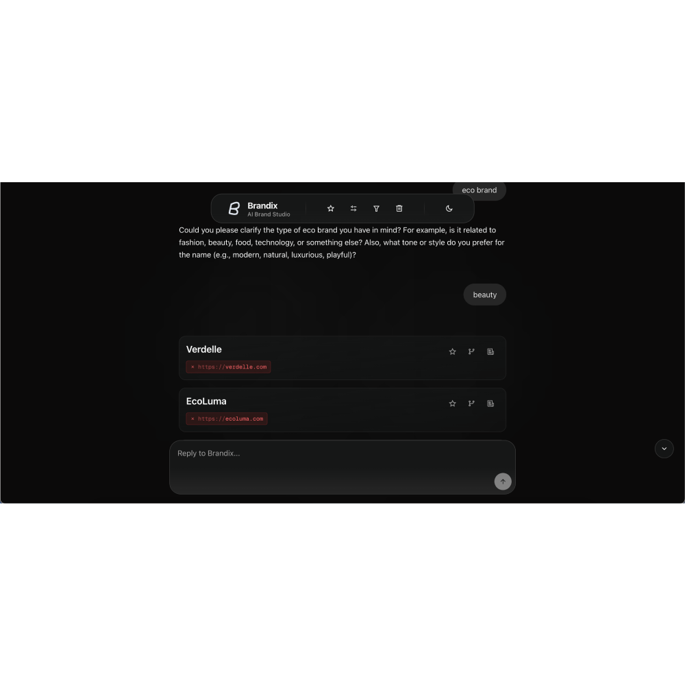 Brandix AI – Smart AI Brand Name Generator