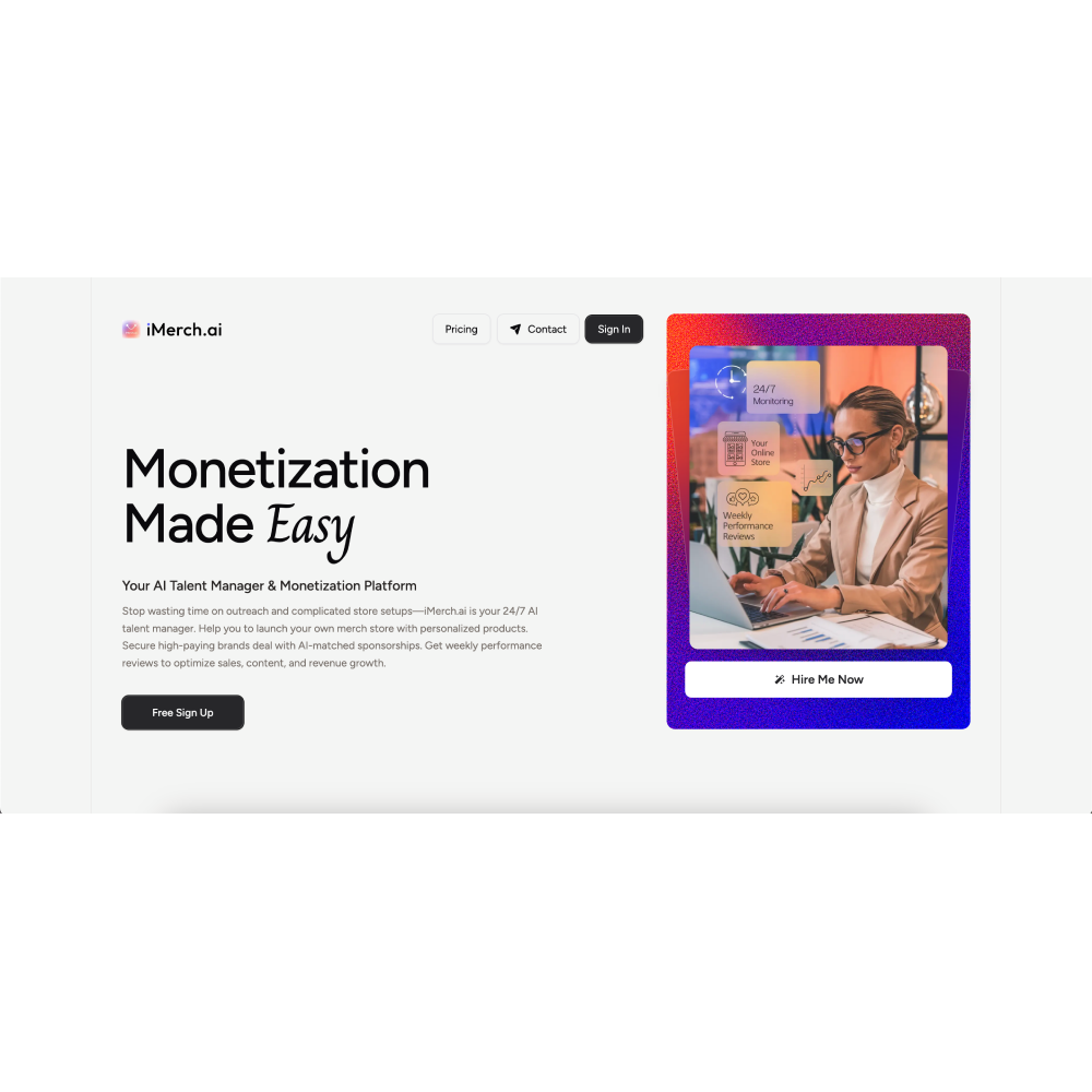 iMerch – AI-Powered Creator Monetization & E-Commerce Platform