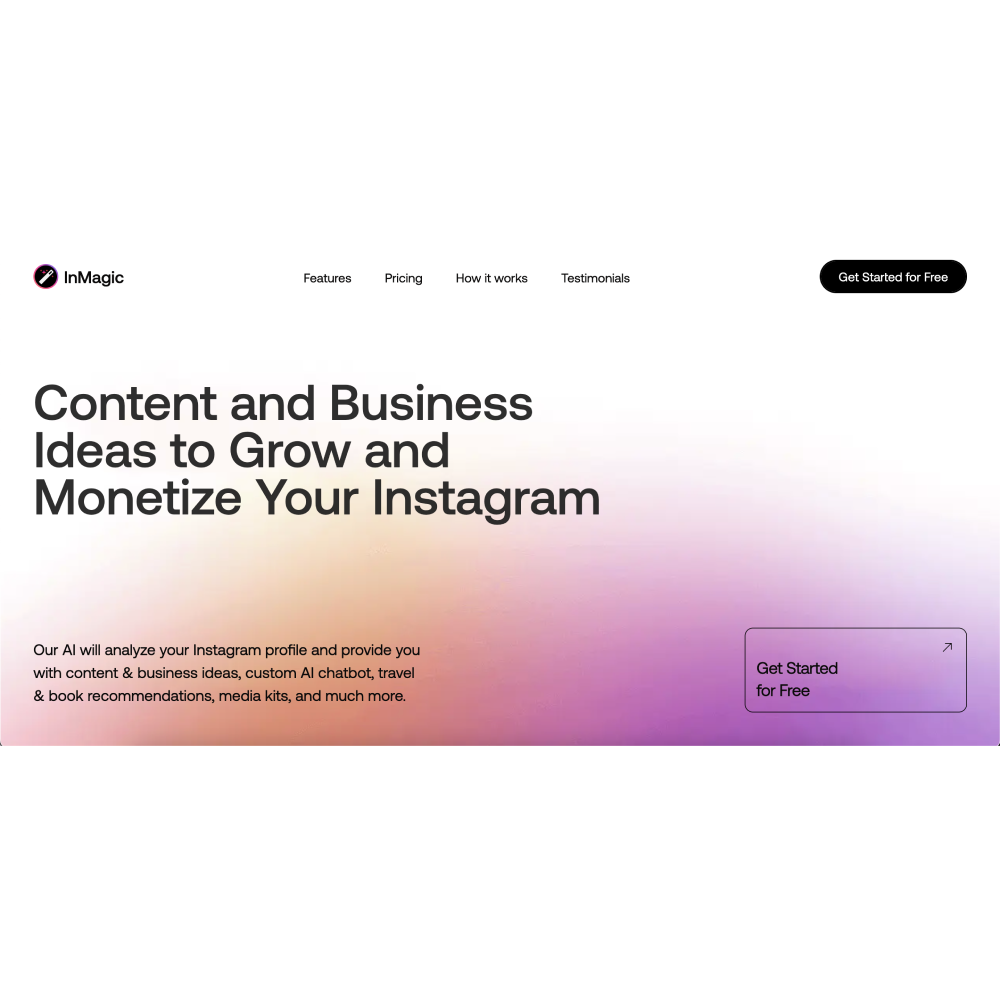 InMagic – AI-Powered Instagram Assistant for Smarter Content