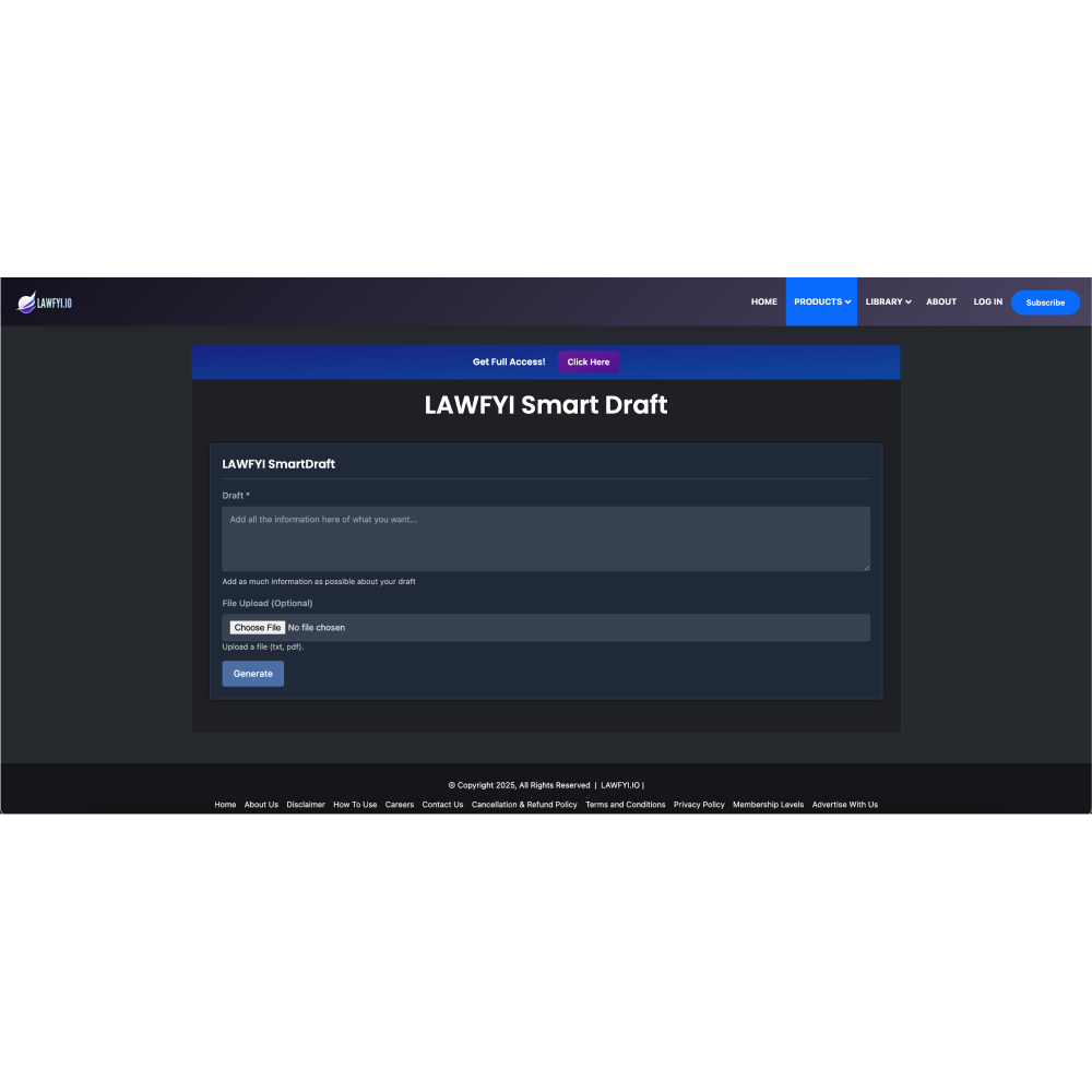 LAWFYI – AI Legal Assistant for Smart Legal Research & Drafting
