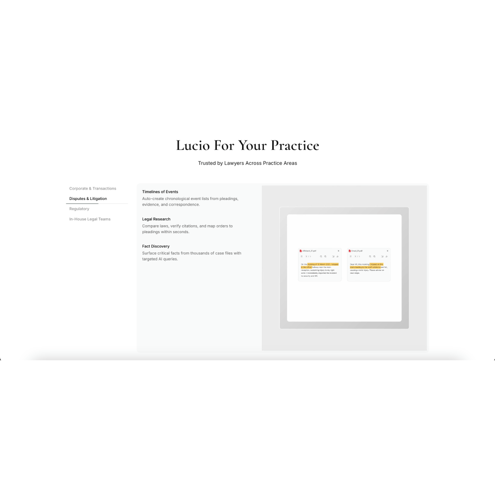 Lucio AI – Smart Legal Assistant for Contract Review & Research