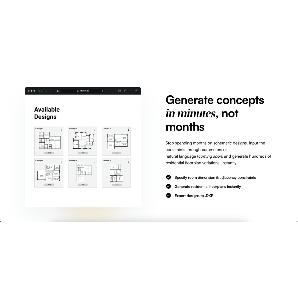 Maket – AI-Powered Residential Design Tool