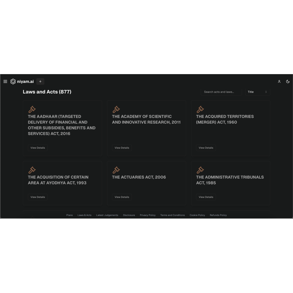 Niyam AI – Smart AI Legal Assistant for Efficient Legal Workflows