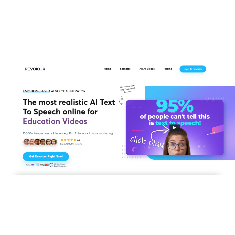 Revoicer – AI Text-to-Speech Voiceover Generator for Realistic & Emotion-Driven Audio