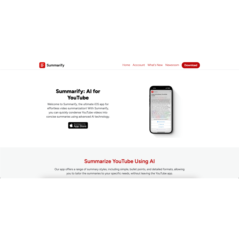 Summarify – AI Video Summarization Made Easy