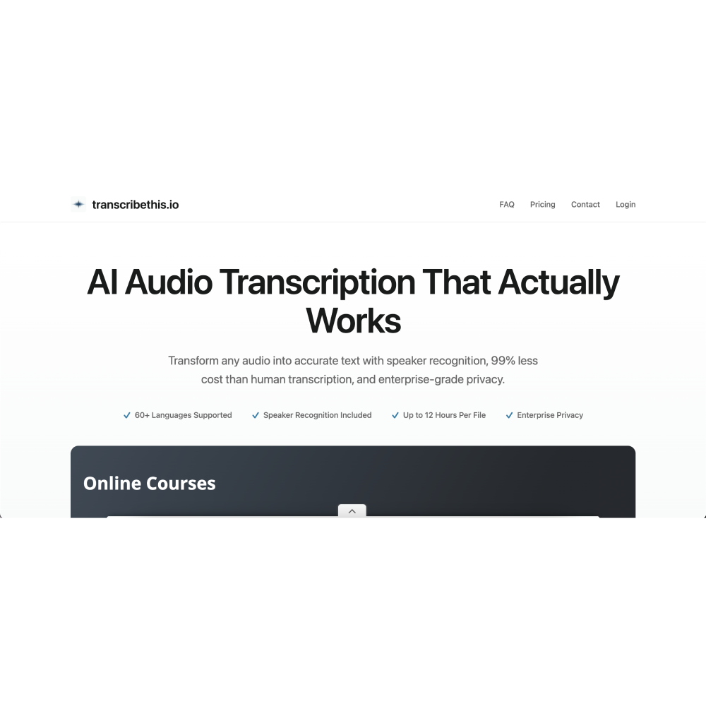 transcribethis.io – AI Audio Transcription Tool for Fast, Accurate Results