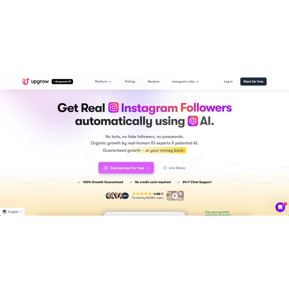 UpGrow – AI-Powered Social Media Growth & Automation