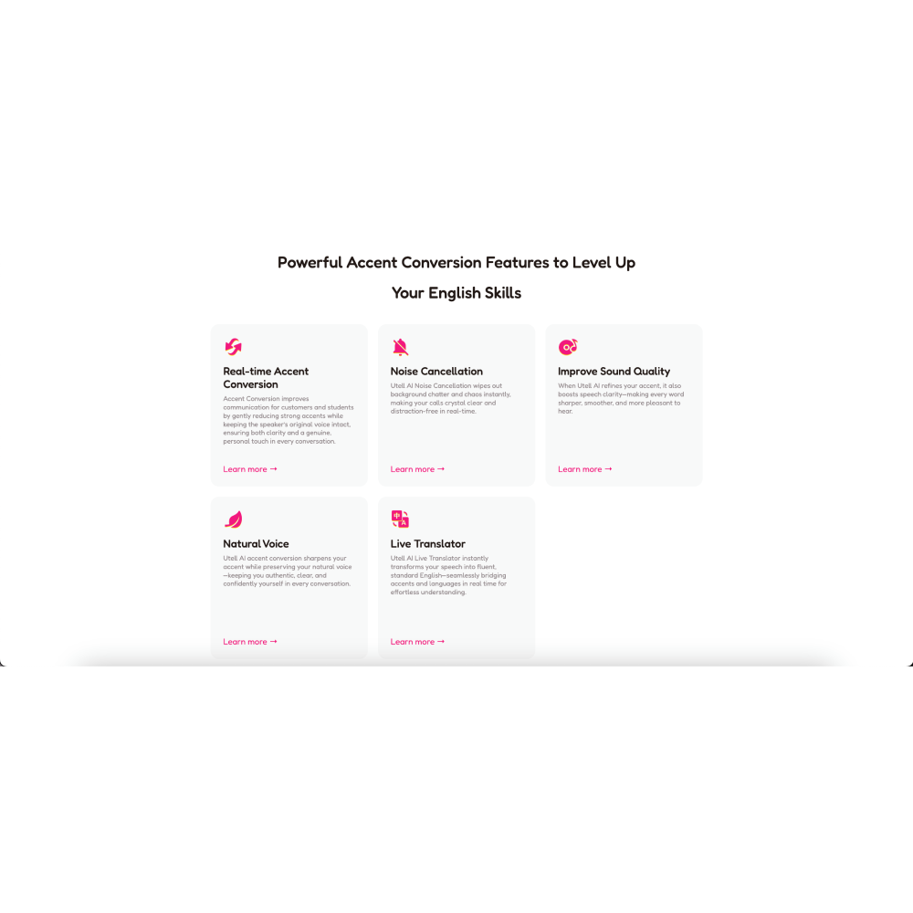 Utell AI – Real-Time AI Speech Enhancement & Accent Conversion
