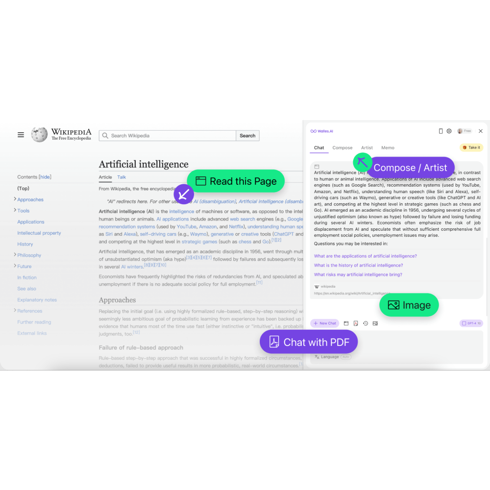 Walles AI – Smart AI Browser Assistant