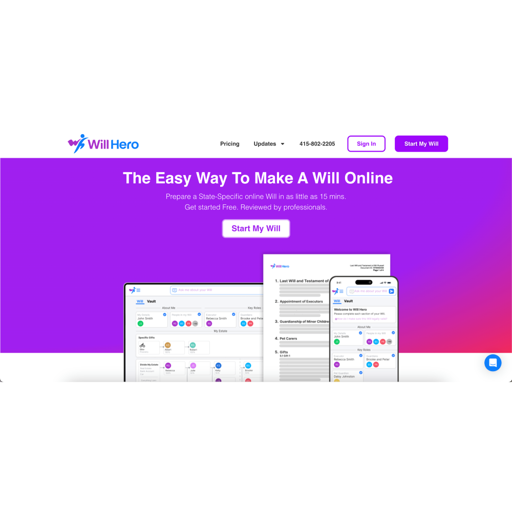 Will Hero – AI Legal Assistant for Smart Estate Planning